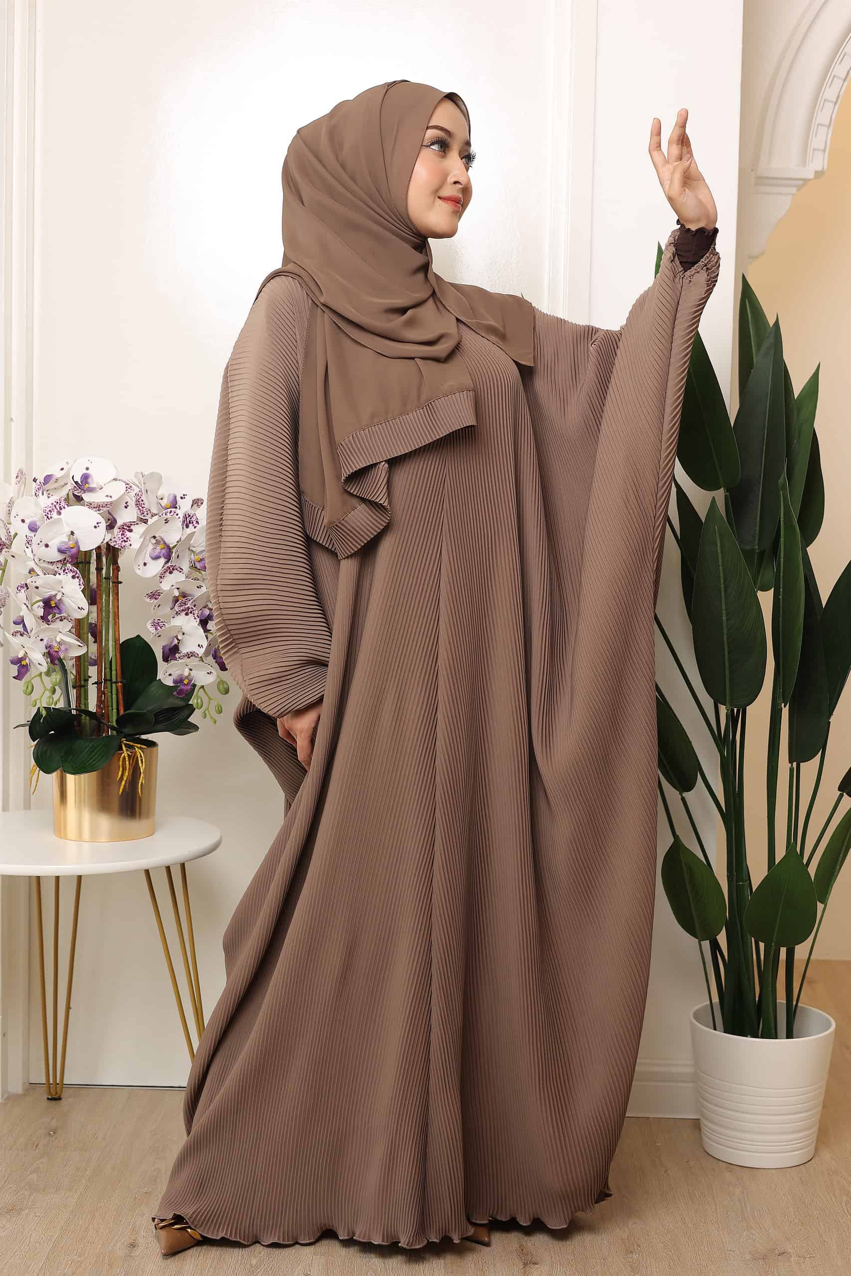 Farasha Abaya (Coffee Brown) - BYSARA.MY